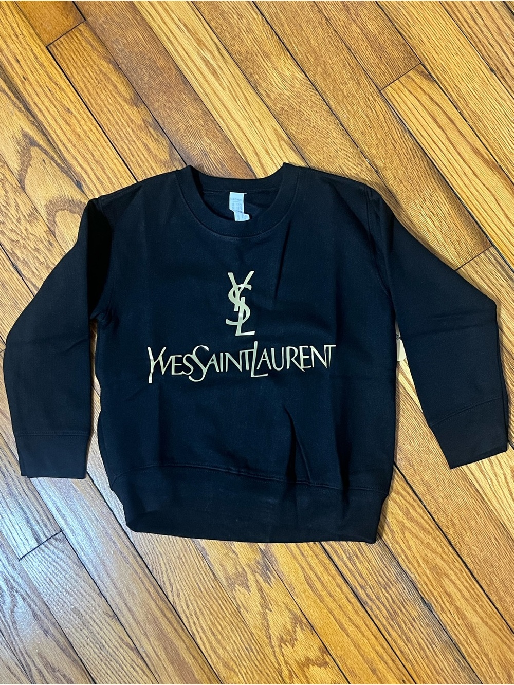 Kids Black Crewneck Sweatshirt - Picture 2 of 3